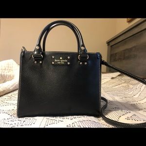 Black Kate spade with crossbody strap